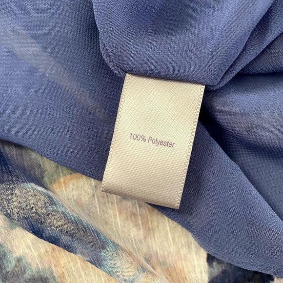 SOLD! Jennifer Lopez | Tie Dye Inspired Bell Long Sleeves Top | Blue | Med - Picture 5 of 11